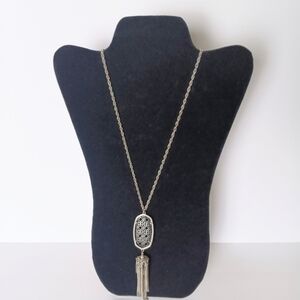 Kendra Scott Women Benning Filigree Tassel Silvertone Necklace